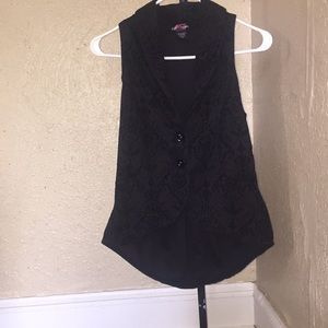 Women’s Black Polyester Vest